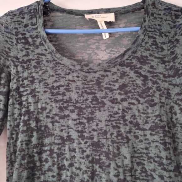 ISABEL MARANT Black + Teal Green Burnout Velvet Top XS - Picture 4 of 5